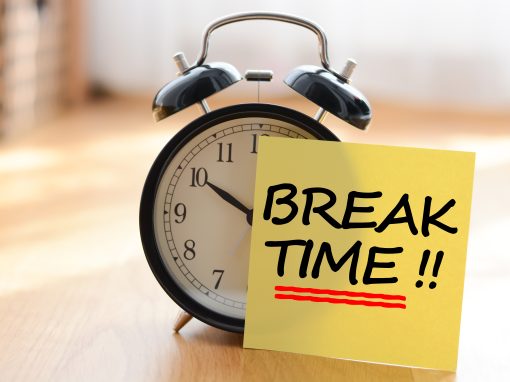 Break time concept with classic alarm clock