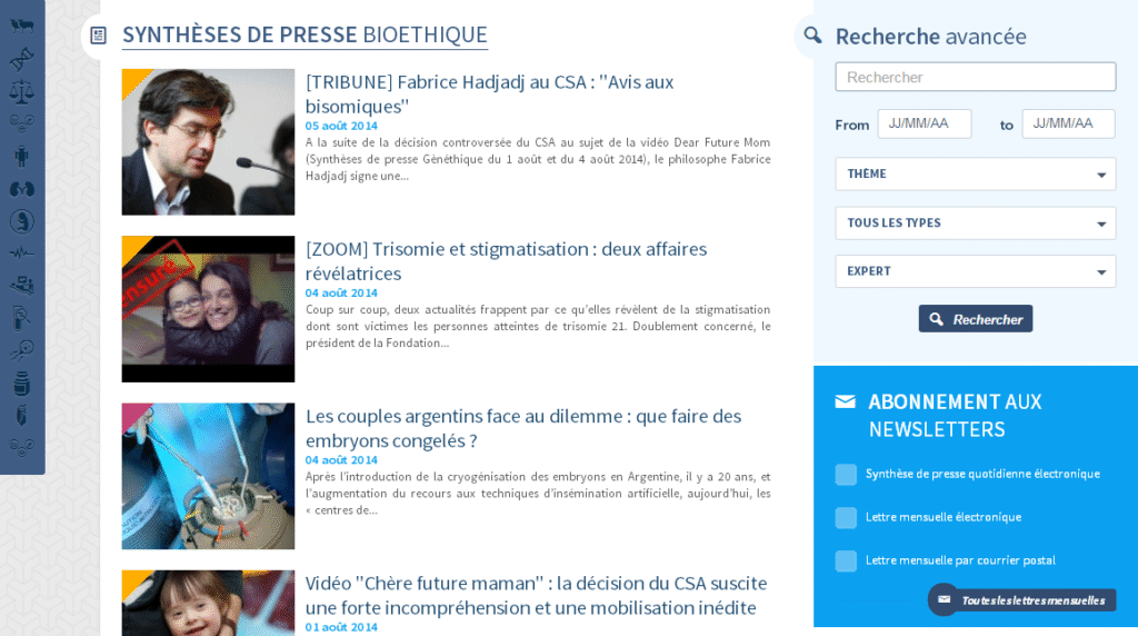 Rendez-vous en septembre pour les synthèses de presse